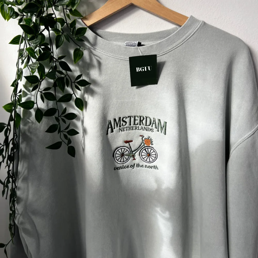 Amsterdam, Netherlands - Venice of the north embroidery sweatshirt