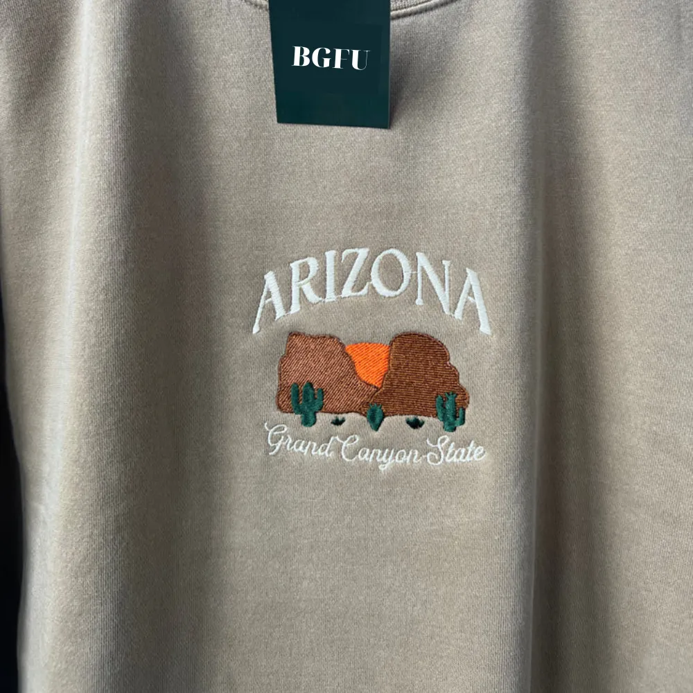 Arizona Grand Canyon state embroidered sweatshirt