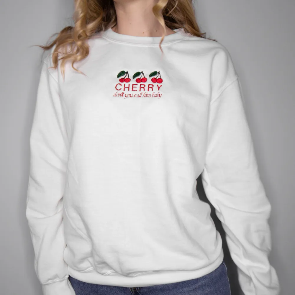 Cherry - Dont You Call Him Baby Harry Styles Embroidered Sweatshirt - TM