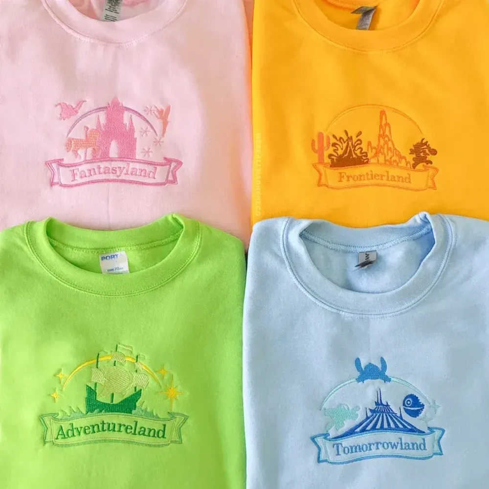 Adventure Disneyland castle The Lands Collection embroidered sweatshirt - TM