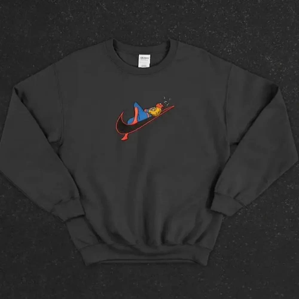 Inspired Nike Spiderman Embroidered Sweatshirt  - TM