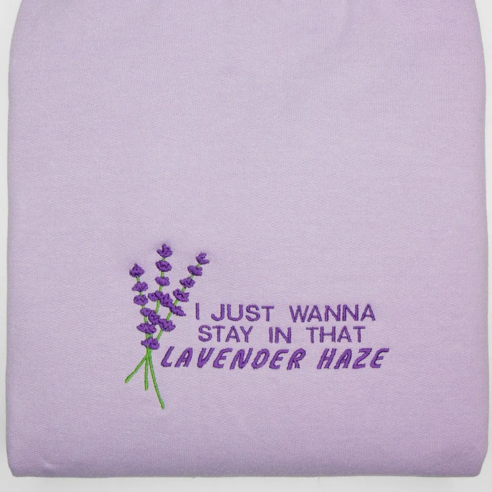 Lavender Haze Crewneck, Midnights by Taylor Swift Embroidered Sweatshirt - TM