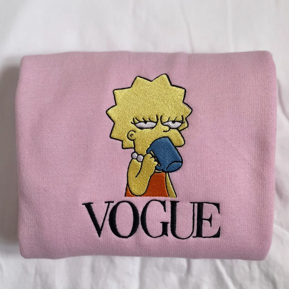 Lisa Simpson Vogue Embroidered Sweatshirt - TM