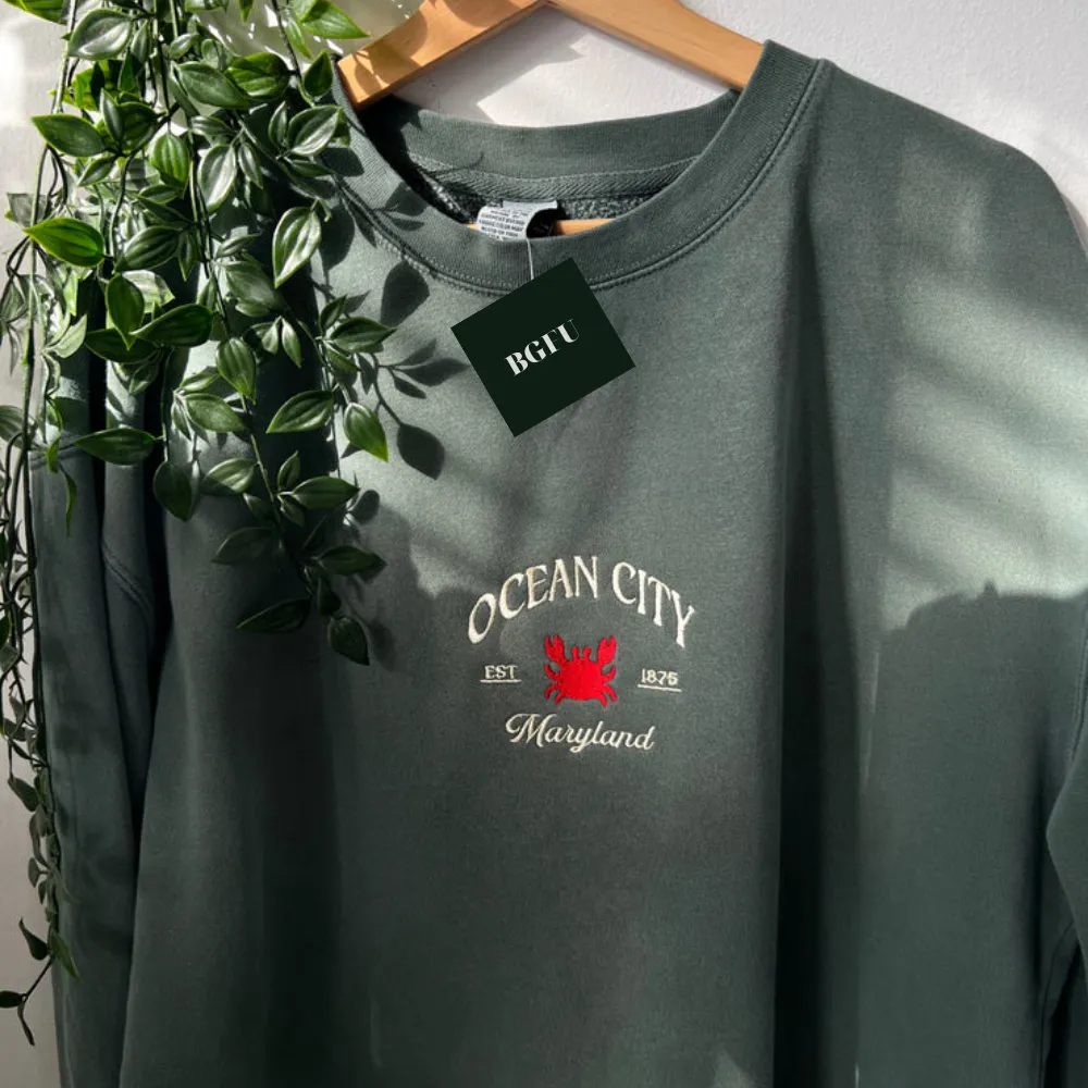 Ocean city Maryland embroidered sweatshirt