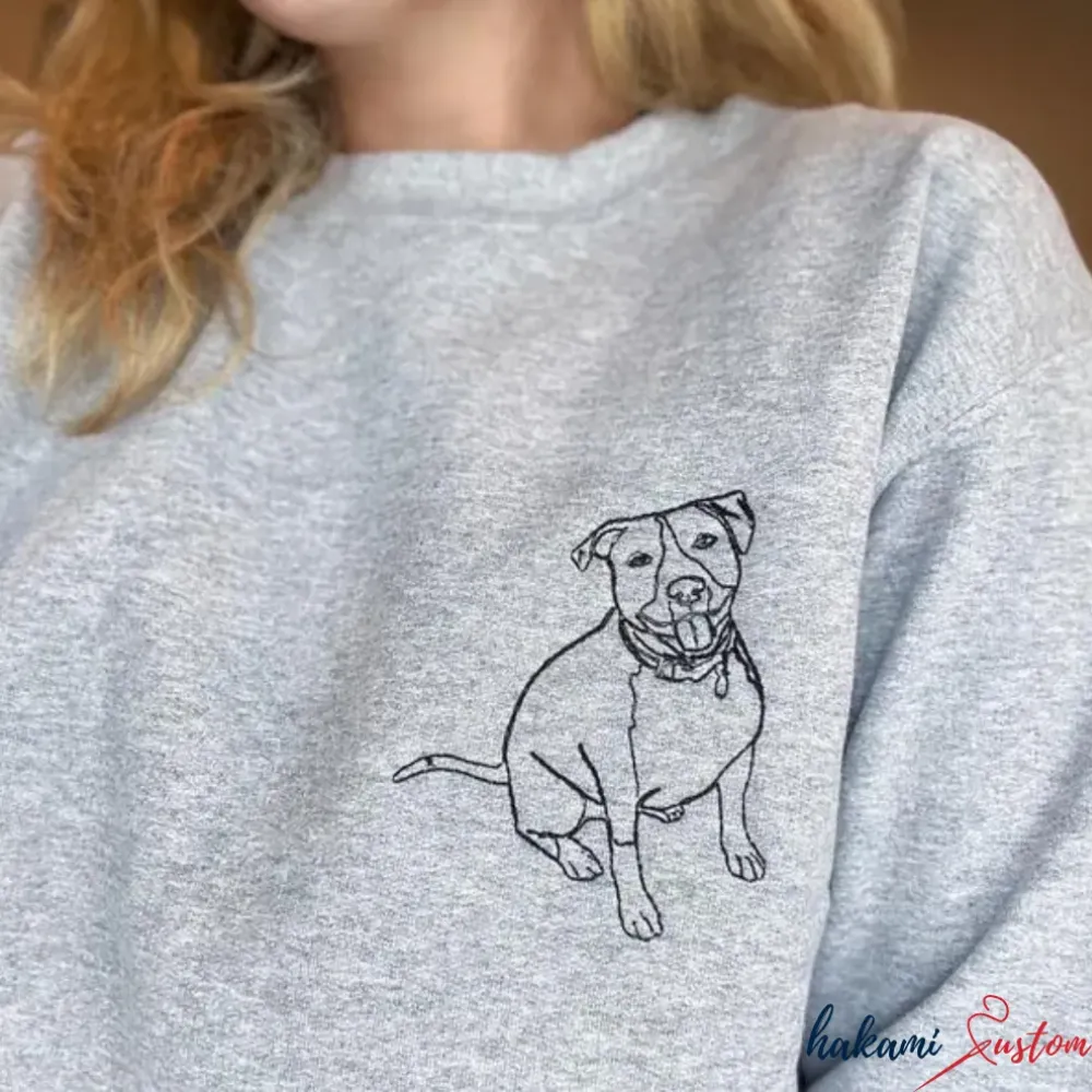Dog Mom Personalized Custom Embroidered Sweatshirt