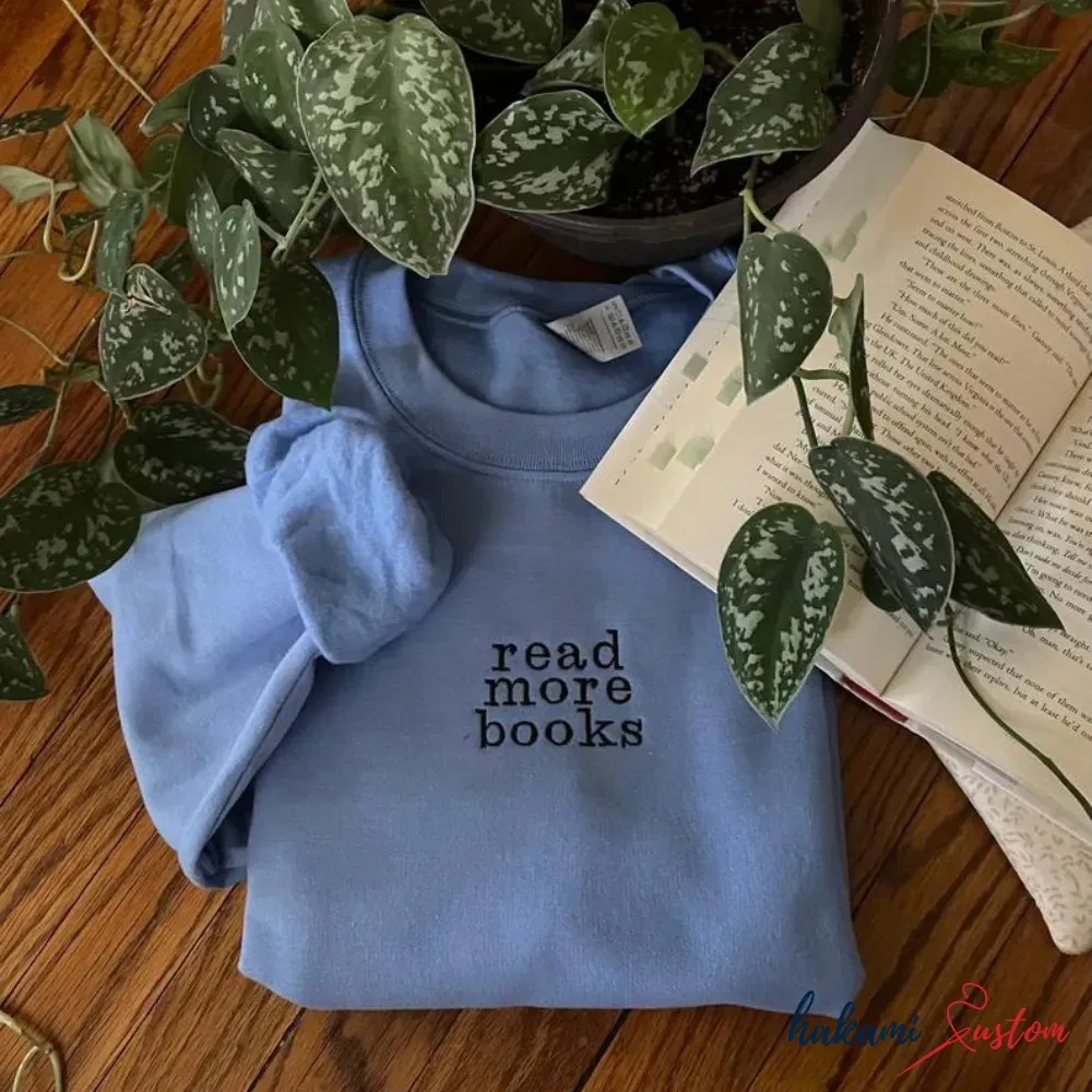Read More Books Embroidered Sweatshirt