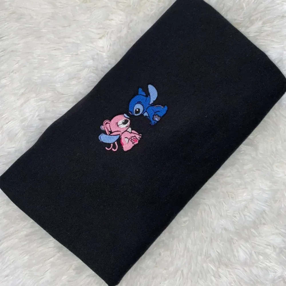 Disneyland Couple Stitch and Angel embroidered sweatshirt – TM