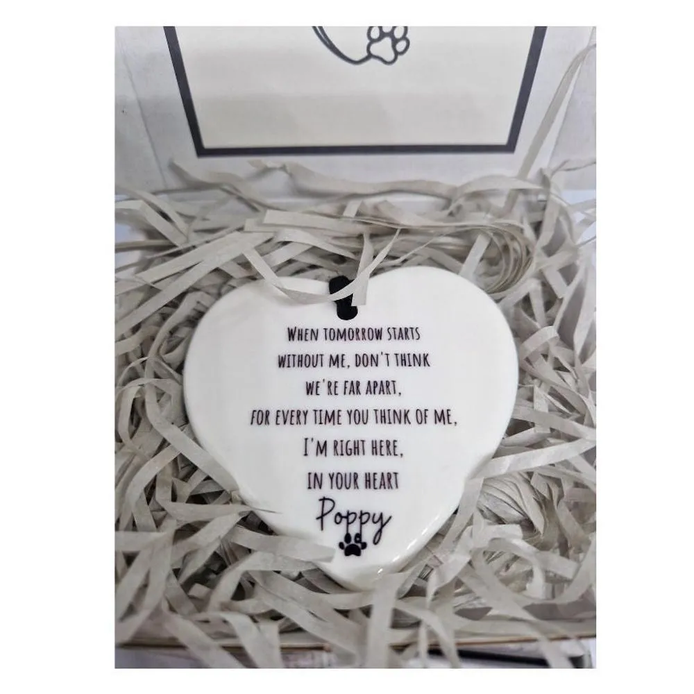 Pet loss Gift, Dog Sympathy Gift, Dog loss, When Tomorrow starts without me